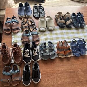 Lot Of 15 Pairs Of Boys Kids Shoes Size 7c-13c